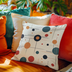 Geometrisches Muster des mittleren Jahrhunderts Kissen