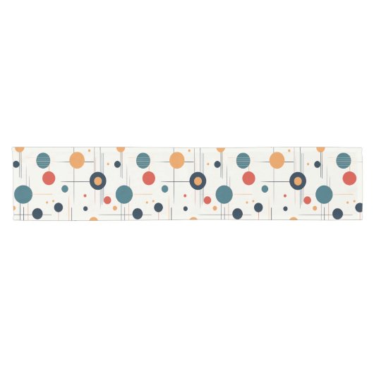 Geometrisches Muster des mittleren Jahrhunderts Kurzer Tischläufer (Horizontal)