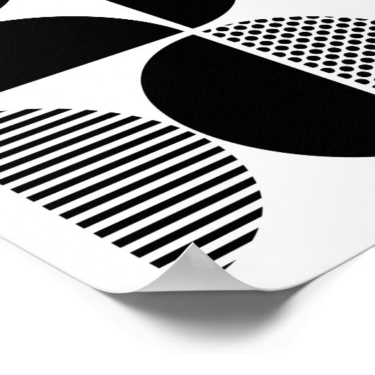 Geometrisches Muster des mittleren Jahrhunderts Poster (Ecke)