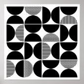 Geometrisches Muster des mittleren Jahrhunderts Poster (Vorne)