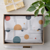 Geometrisches Muster des mittleren Jahrhunderts Seidenpapier (Geschenk)