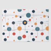 Geometrisches Muster des mittleren Jahrhunderts Seidenpapier (Vorderseite)