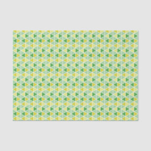 Geometrisches Muster des modernen grünen Gelbdreie Seidenpapier