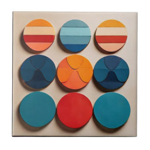 Geometrisches Muster des modernen Mittelzentrums Fliese