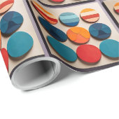 Geometrisches Muster des modernen Mittelzentrums Geschenkpapier (Rolleneckpunkt)