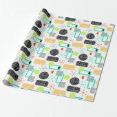 Geometrisches Muster des modernen Mittelzentrums Geschenkpapier (Ungerollt)