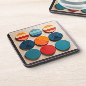 Geometrisches Muster des modernen Mittelzentrums Getränkeuntersetzer (Linke Seite)