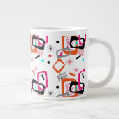 Geometrisches Muster des modernen Mittelzentrums Jumbo-Tasse (Rechts)
