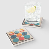 Geometrisches Muster des modernen Mittelzentrums Steinuntersetzer (Seitenansicht)