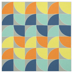 Geometrisches Muster des modernen Mittelzentrums Stoff