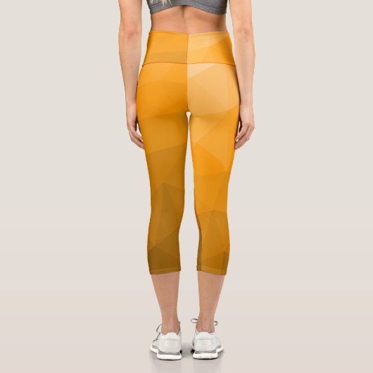 geometrisches Muster des Orangengrades Capri Leggings (Rückseite)