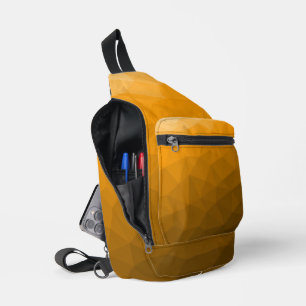 geometrisches Muster des Orangengrades Crossbody Bag
