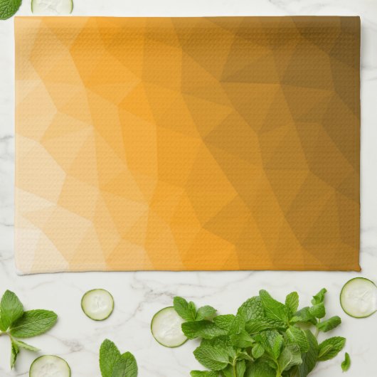 geometrisches Muster des Orangengrades Geschirrtuch (Gefaltet)