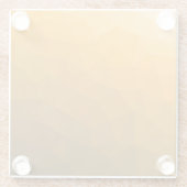 geometrisches Muster des Orangengrades Glasuntersetzer (Rückseite)