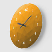 geometrisches Muster des Orangengrades Große Wanduhr (Winkel)
