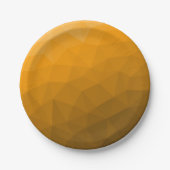 geometrisches Muster des Orangengrades Pappteller (Vorderseite)