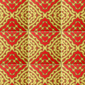 geometrisches Muster des Orientalisch-roten und ge Fliese