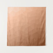 geometrisches Muster des Peach-Farbverlaufs Wandteppich (Vorderseite)