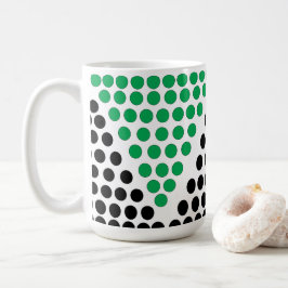 Geometrisches Muster des schwarzen grünen Dreiecks Kaffeetasse