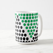 Geometrisches Muster des schwarzen grünen Dreiecks Kaffeetasse (VorderseiteRechts)