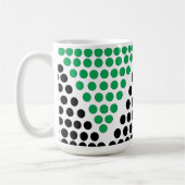 Geometrisches Muster des schwarzen grünen Dreiecks Kaffeetasse (Links)