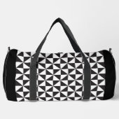 Geometrisches Muster des weißen Schwarzen Monogram Duffle Bag (Vorderseite)