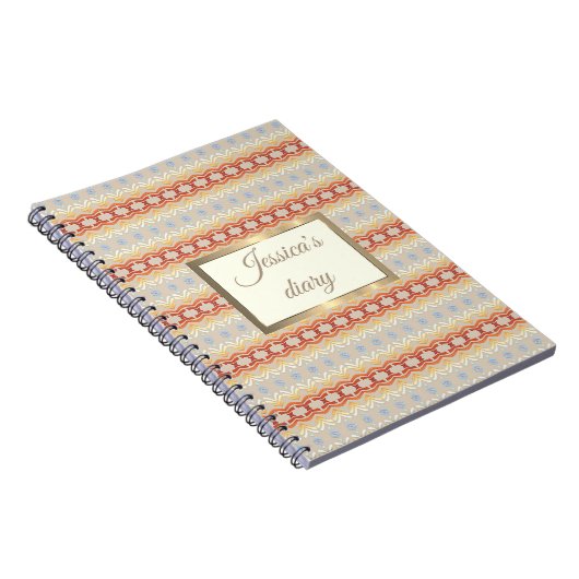 Geometrisches Muster ethnischer boho Art. goldener Notizblock (Rechte Seite)