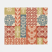 Geometrisches Muster Ethnisches nahtloses Muster Fleecedecke (Vorderseite (Horizontal))