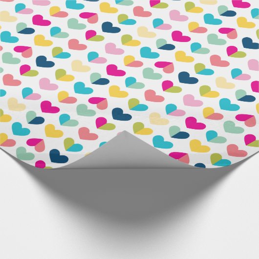 Geometrisches Muster, farbenfroh, moderner Regenbo Geschenkpapier (Ecke)