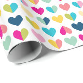 Geometrisches Muster, farbenfroh, moderner Regenbo Geschenkpapier (Rolleneckpunkt)