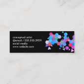 Geometrisches Muster / farbig Mini Visitenkarte (Rückseite)