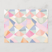 Geometrisches Muster | Farbige Wasserfarbe Postkarte (Vorderseite)