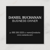 Geometrisches Muster | Feather Boho Pattern Quadratische Visitenkarte (Rückseite)