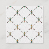 Geometrisches Muster | Feather Boho Pattern Quadratische Visitenkarte (Vorderseite)
