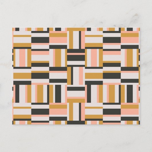 Geometrisches Muster Feiertagspostkarte (Vorderseite)