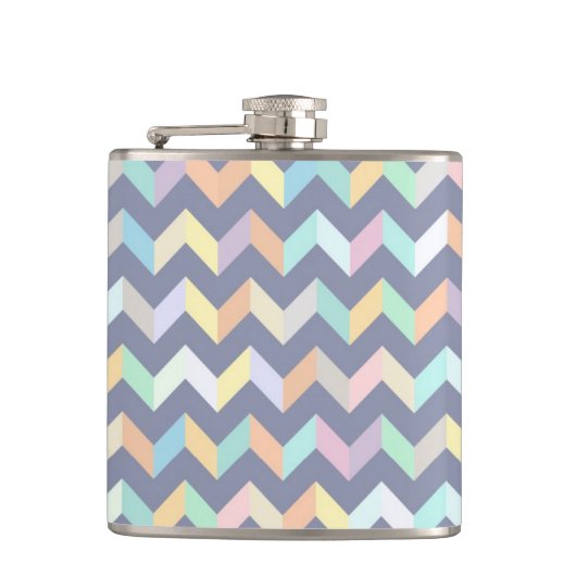 Geometrisches Muster Flachmann (Vorderseite)