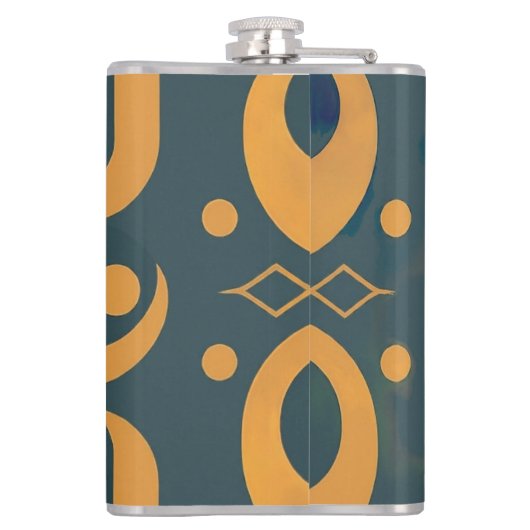 Geometrisches Muster Flachmann (Rückseite)