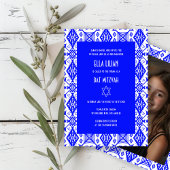 Geometrisches Muster Foto Bat Bar Mitzvah Einladung