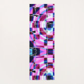 Geometrisches Muster für abstrakte Lila rosa Quadr Yogamatte (Rückseite)
