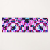 Geometrisches Muster für abstrakte Lila rosa Quadr Yogamatte (Vorderseite (Horizontal))