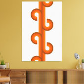 Geometrisches Muster für Abstrakte Wellenstreifen  Leinwanddruck (Insitu (Wohnzimmer))