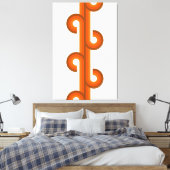 Geometrisches Muster für Abstrakte Wellenstreifen Leinwanddruck (Insitu (Schlafzimmer))