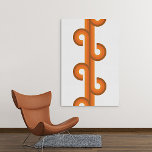 Geometrisches Muster für Abstrakte Wellenstreifen  Leinwanddruck<br><div class="desc">Schöne zeitgenössische sienna terra cotta orange, dunkelgelb und braun farbige geometrische kreisen formen kunstmuster. Elegantes, stilvolles und eklektisches minimalistisches Design für den künstlerischen Innenarchitekten, den künstlerischen Dekorator, den beliebten angesagten Trendsetter, den Vintagen Retro-Stil oder den abstrakten geometrischen Motiv-Liebhaber. Entdecken Sie dieses Design mit den Farben der Innendekoration und dekorieren Sie...</div>