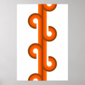 Geometrisches Muster für Abstrakte Wellenstreifen Poster (Vorne)