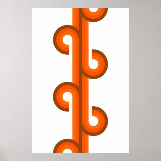 Geometrisches Muster für Abstrakte Wellenstreifen Poster (Vorne)