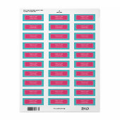 Geometrisches Muster für Aqua und Hot Pink (Vorne)