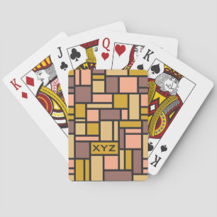 Geometrisches Muster für benutzerdefinierte Monogr Spielkarten