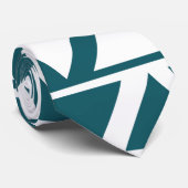 Geometrisches Muster für blaues weißes Dreieck Krawatte (Gerollt)