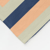 Geometrisches Muster für blaugraue Orangenquadrate Fleecedecke (Ecke)