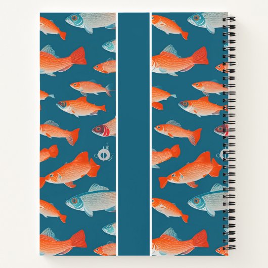 Geometrisches Muster für das arktische Char Notizblock (Rückseite)